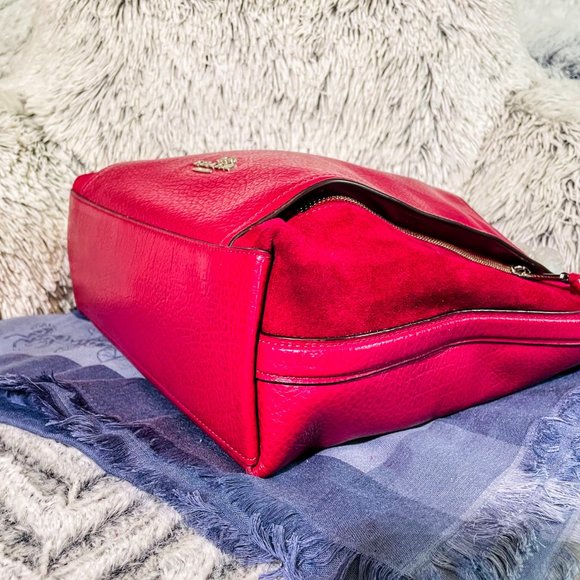 EUC - COACH MARLON HOBO IN SILVER & DARK FUCHSIA (F79995) - Picture 6 of 12